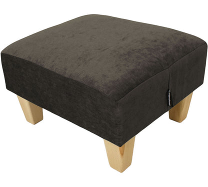 Half Classic Footstool in Velvet