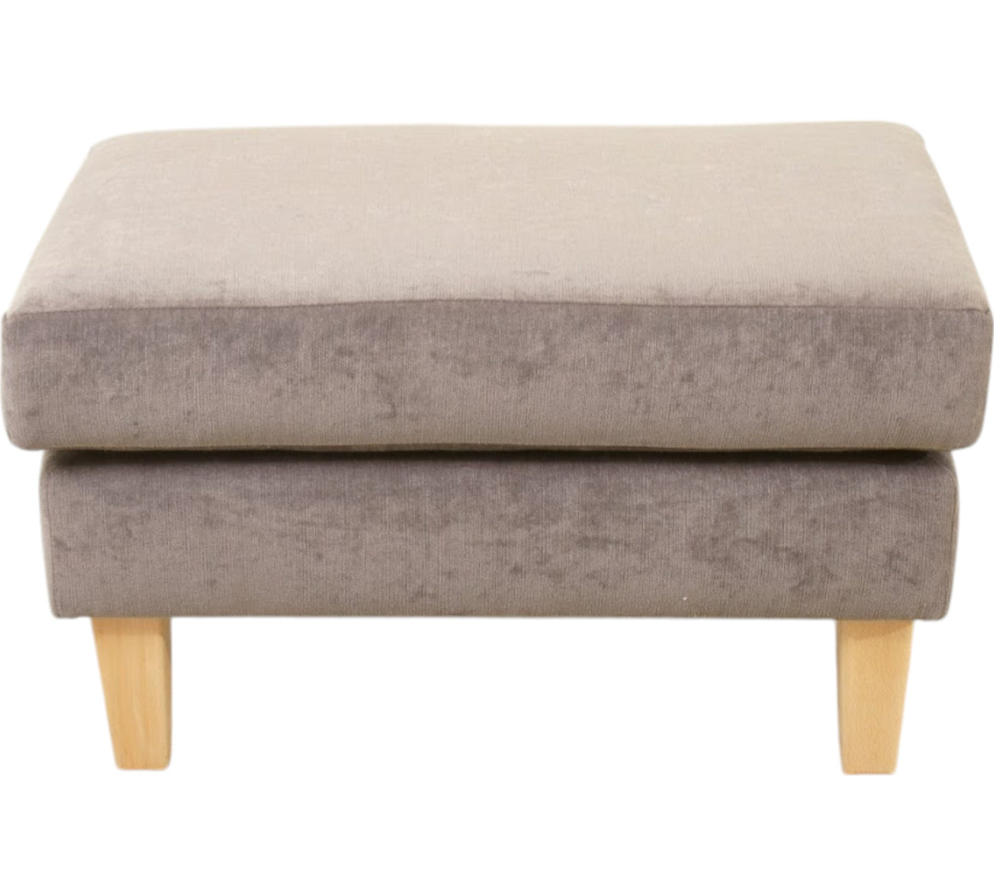 Manchester footstool in chenille velvet