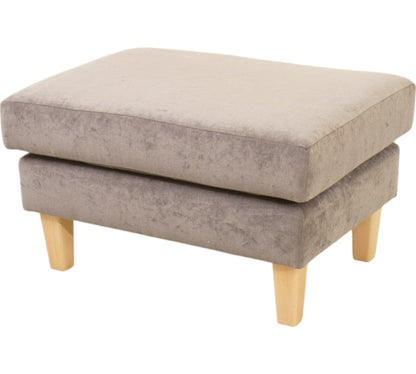 Manchester footstool in chenille velvet