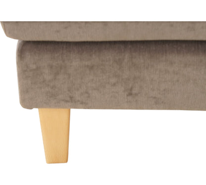 Manchester footstool in chenille velvet