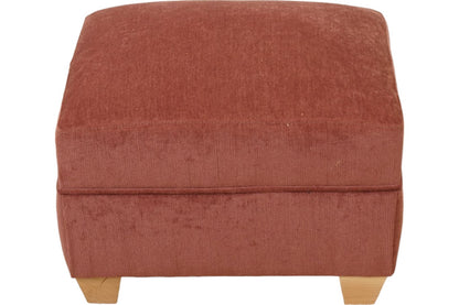 Oxford footstool in Chenille Velvet