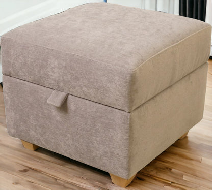 Small Florence Storage footstool in Chenille Velvet