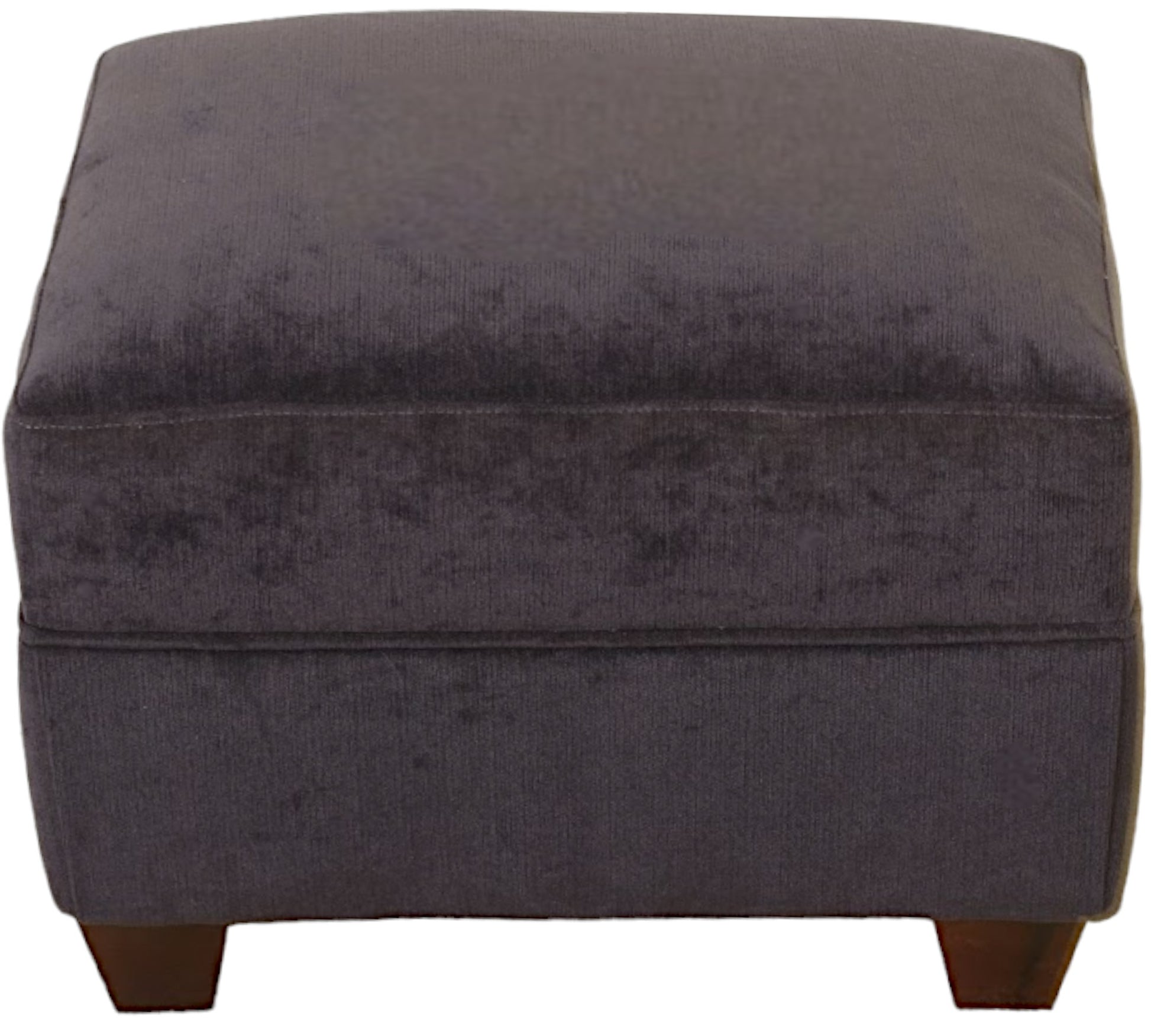 Navy chenille velvet Oxford footstool 