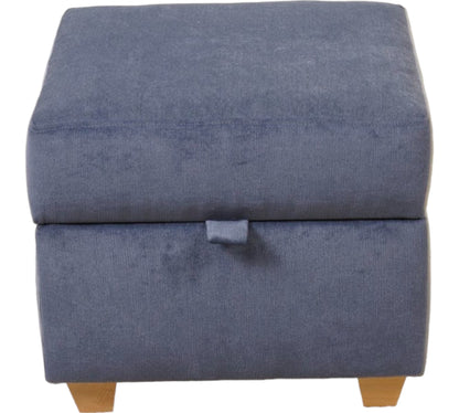 Small Florence Storage footstool in Chenille Velvet