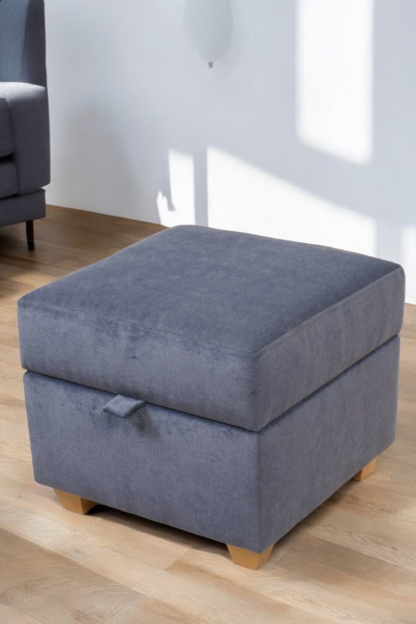 Small Florence Storage footstool in Chenille Velvet