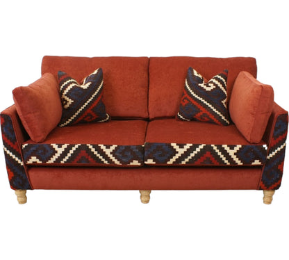 Exclusive Afghan Manchester Sofa, Chair & Glass inlay footstool