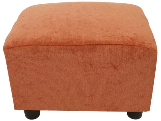 Full Classic footstool in Chenille Velvet