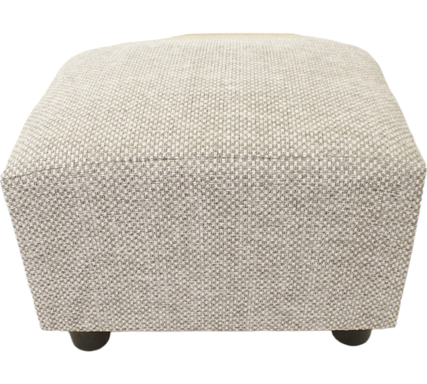 Dobby Mist Light Grey Footstool with Black plastic feet 