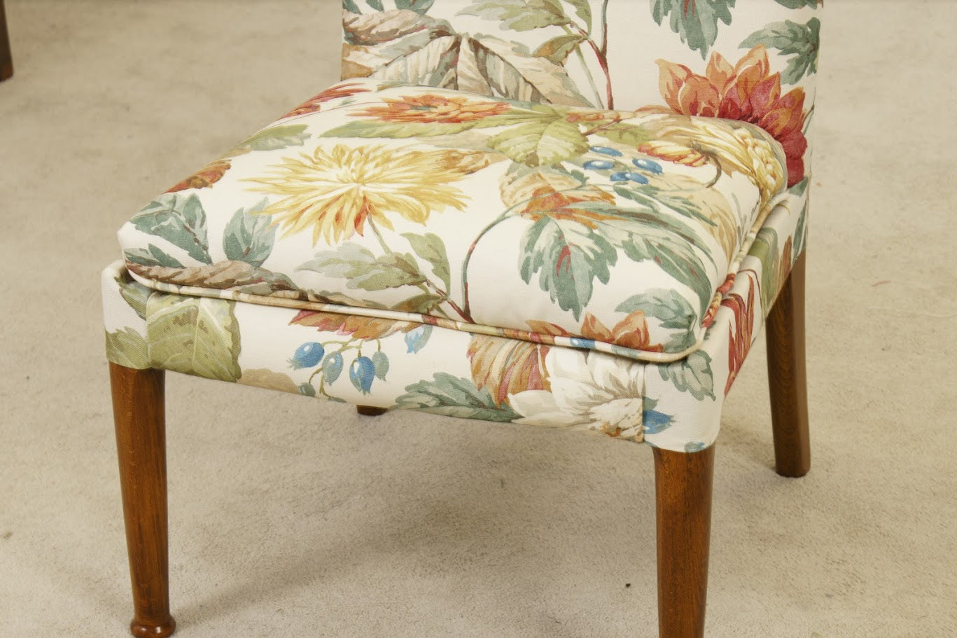 Parker Knoll Nursing Chair Refurbished in Sanderson Dahlia & Rosehip