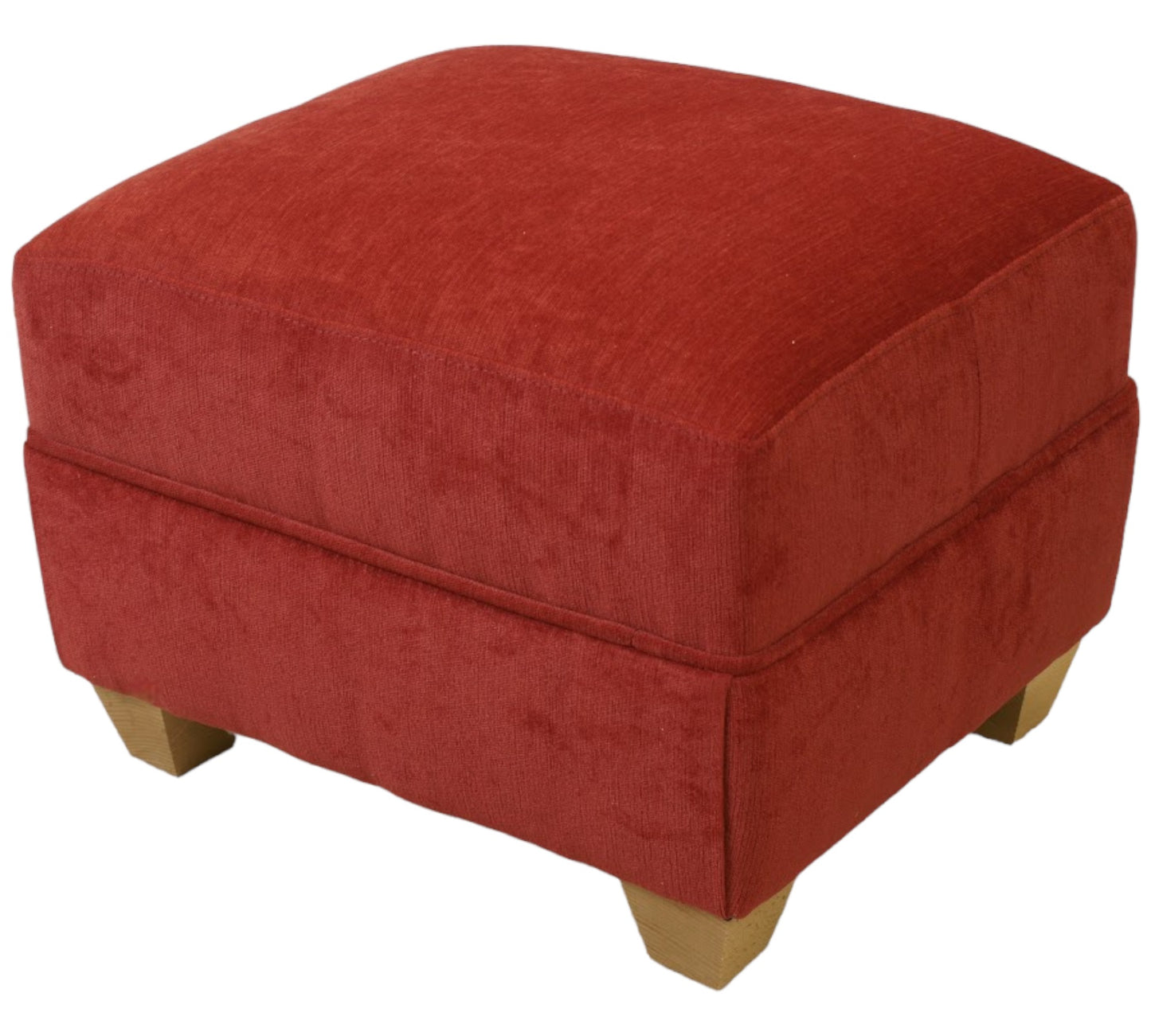 Oxford footstool in Chenille Velvet