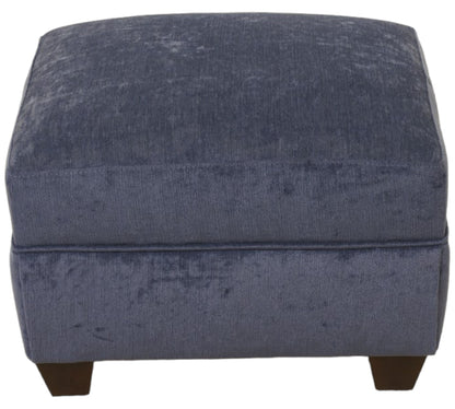 Oxford footstool in Chenille Velvet