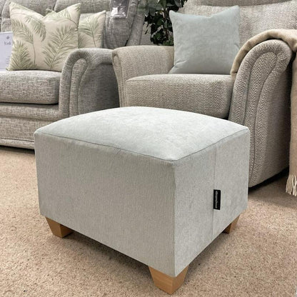 Full Classic footstool in Chenille Velvet