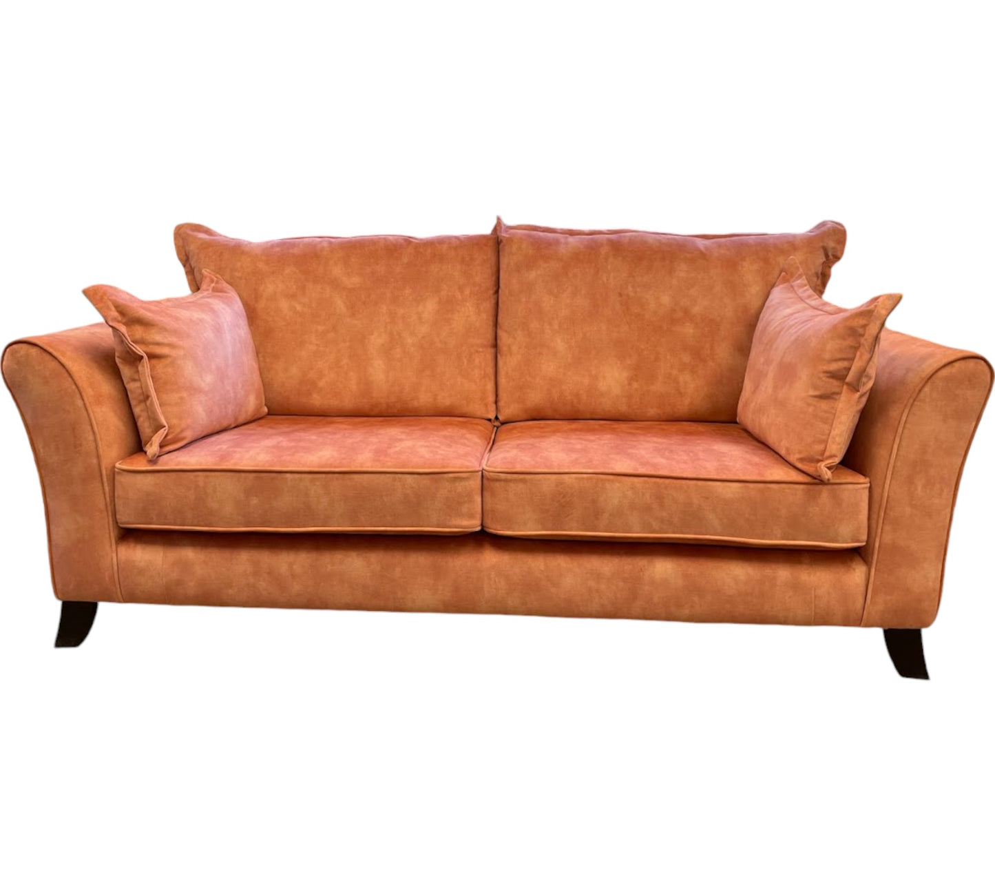 Ex Display Halifax 3 seater with Storage Footstool in Coral Velvet