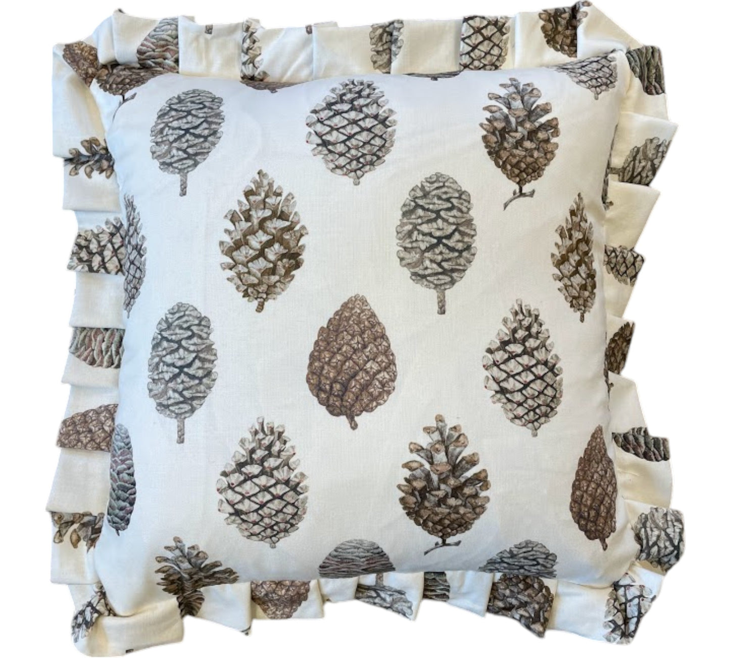 Pine Cones Briarwood/Cream Cushion