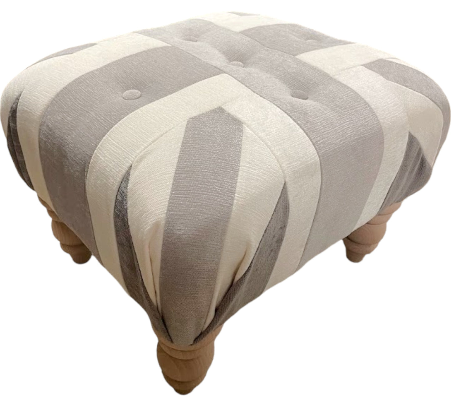 Small Grey Union Jack footstool