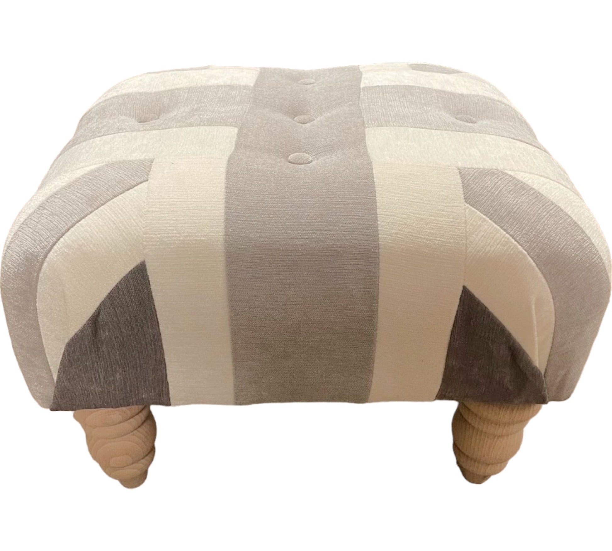 Small Grey Union Jack footstool