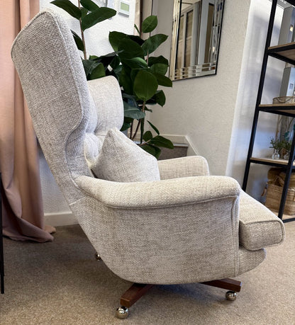 Gplan Swivel Chair Refurbished In Chunky Pumice