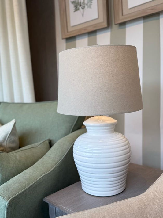 White Ceramic Table Lamp