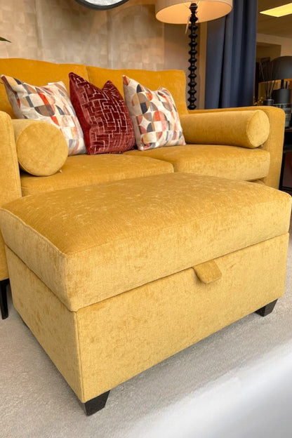 Large Florence Storage Footstool in Chenille Velvet