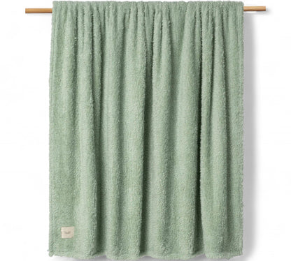 Duck Egg Green Teddy Throw/ Blanket