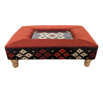 Exclusive Afghan Manchester Sofa, Chair & Glass inlay footstool