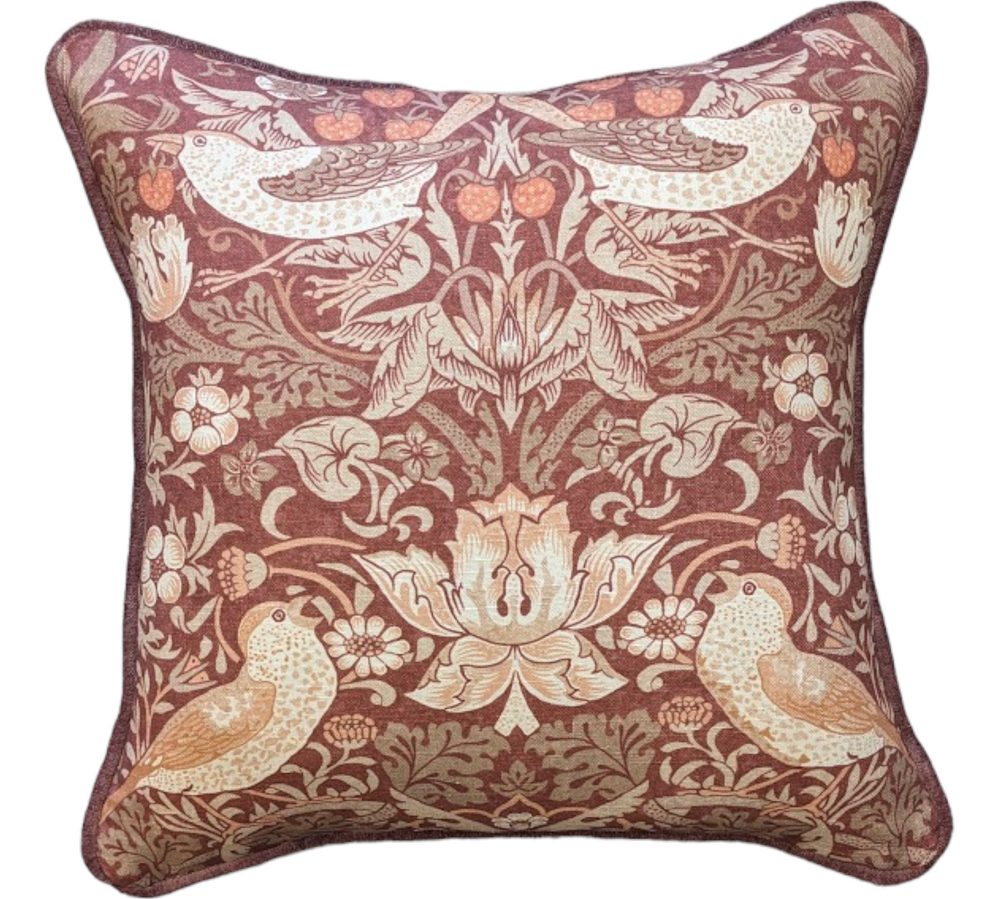 William Morris At Home x Strawberry Thief Madder Scatter cushion