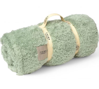 Duck Egg Green Teddy Throw/ Blanket