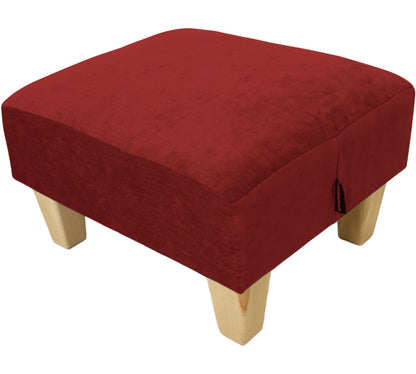 Half Classic Footstool in Velvet