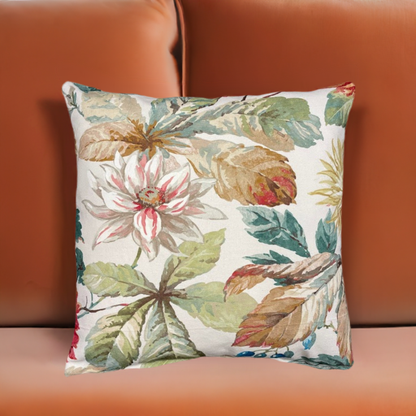 Dahlia & Rosehip Briarwood/ Russet cushion