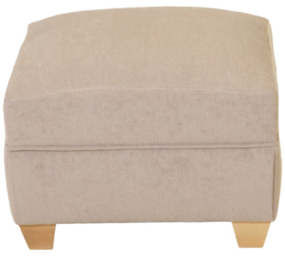 Oxford footstool in Chenille Velvet