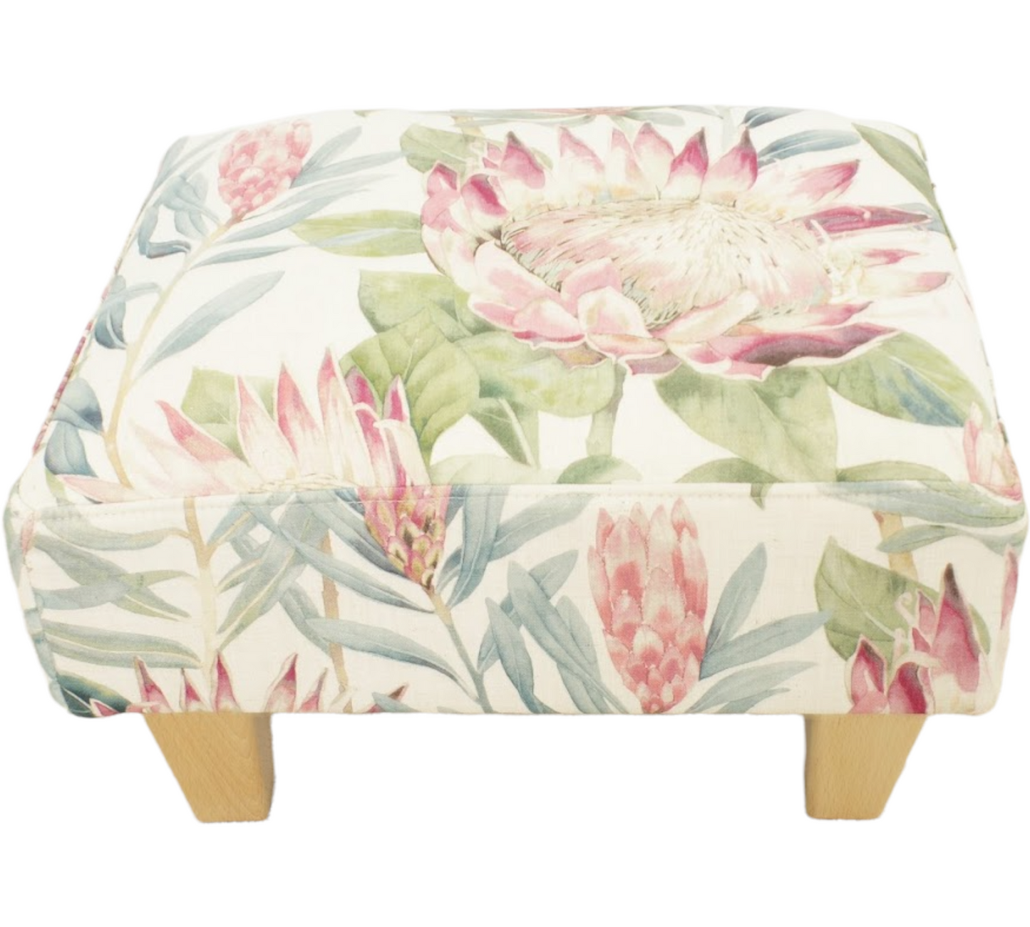 Half Classic in Sanderson Pink King Protea - New England Sofa Design