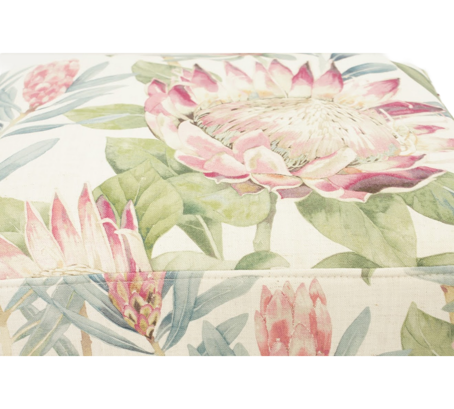 Half Classic in Sanderson Pink King Protea - New England Sofa Design