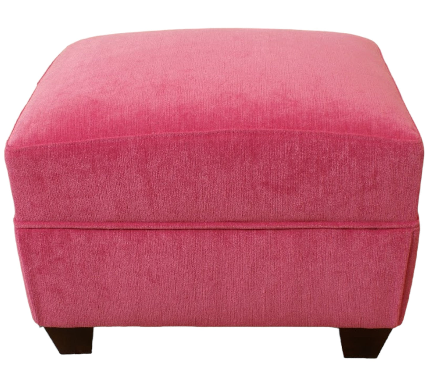 Oxford footstool in Chenille Velvet