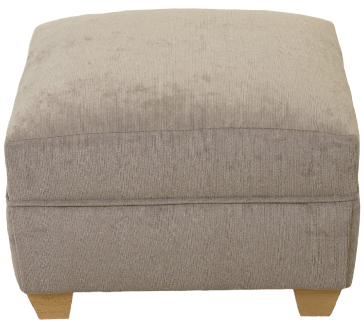 Oxford footstool in Chenille Velvet british made - New England Sofa Design