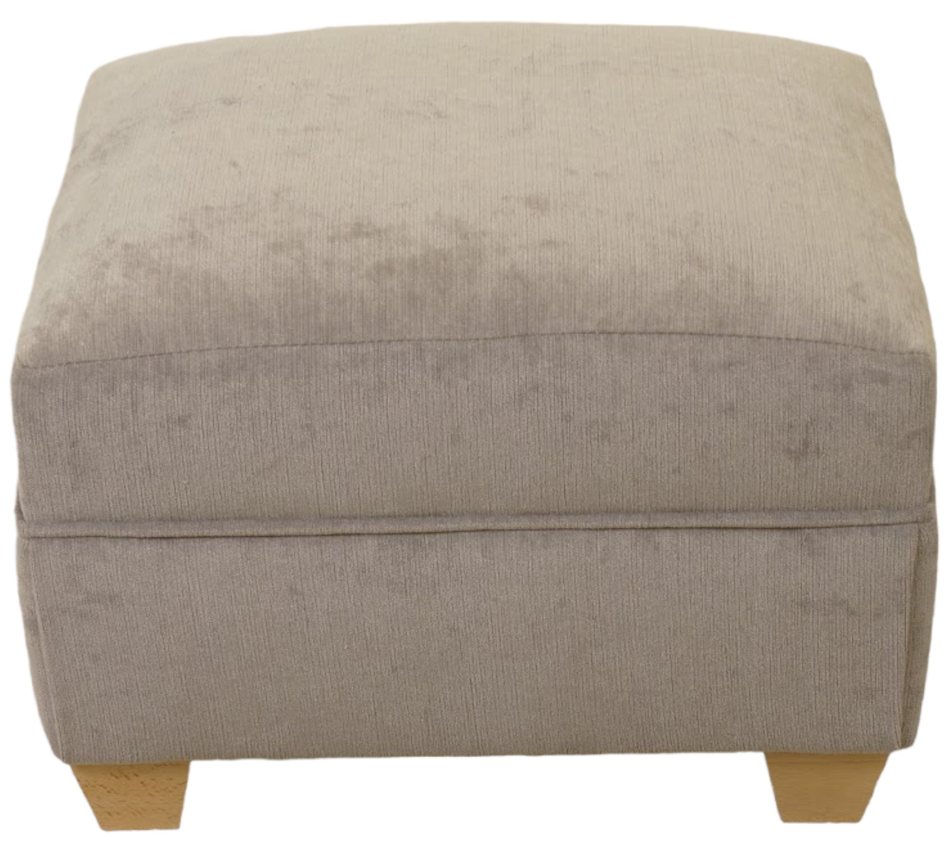 Oxford footstool in Chenille Velvet british made - New England Sofa Design