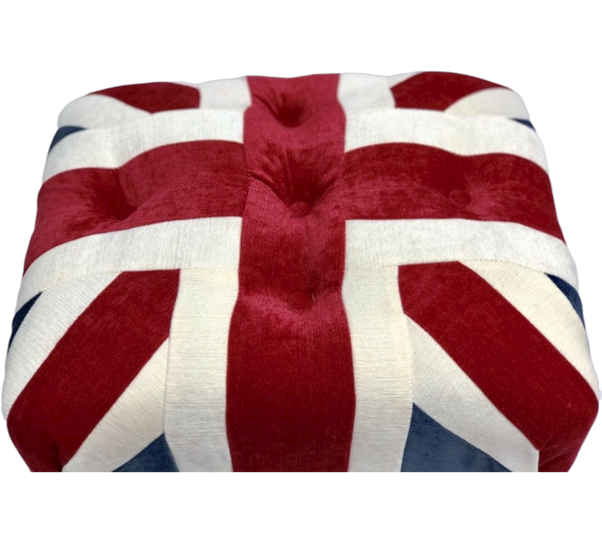 Small Union Jack footstool - New England Sofa Design