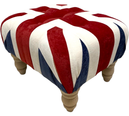 Small Union Jack footstool - New England Sofa Design