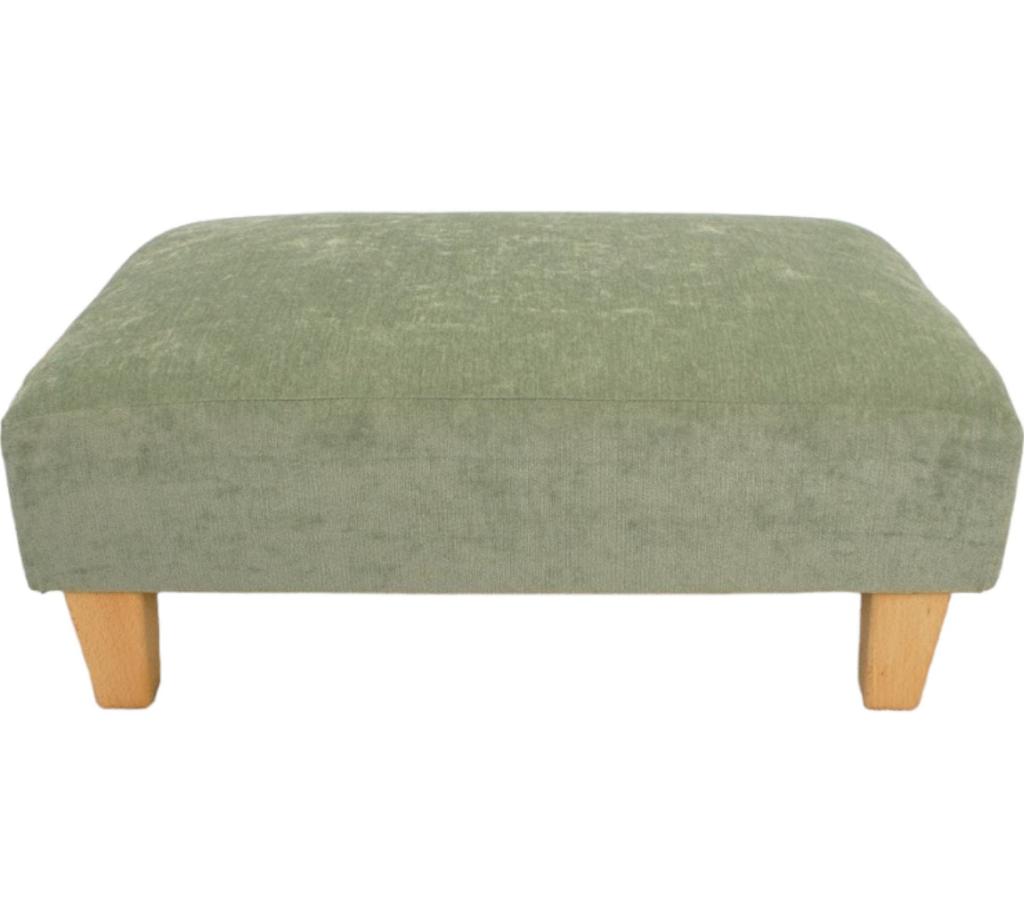 Large Half Classic footstool Crushed Chenille Velvet