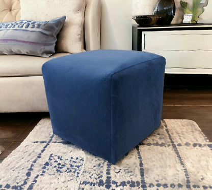 Block/Cube Pouffe Footstool in Soft Matt Velvet