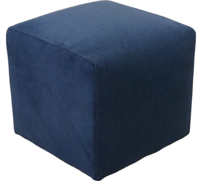 Block/Cube Pouffe Footstool in Soft Matt Velvet