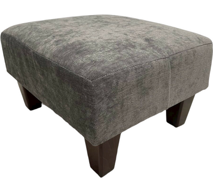 Half Classic Footstool in Velvet